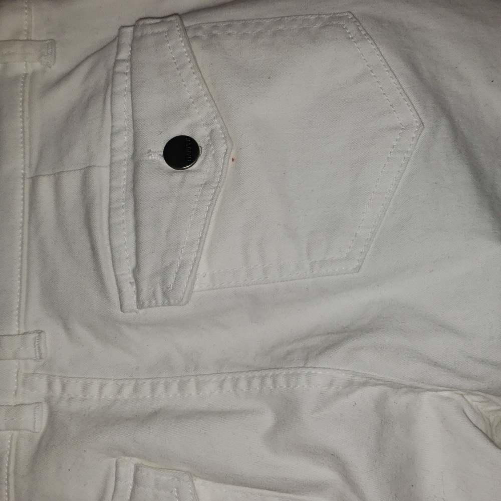 Harper stretch white straight leg denim trousures - Picture 5 of 9